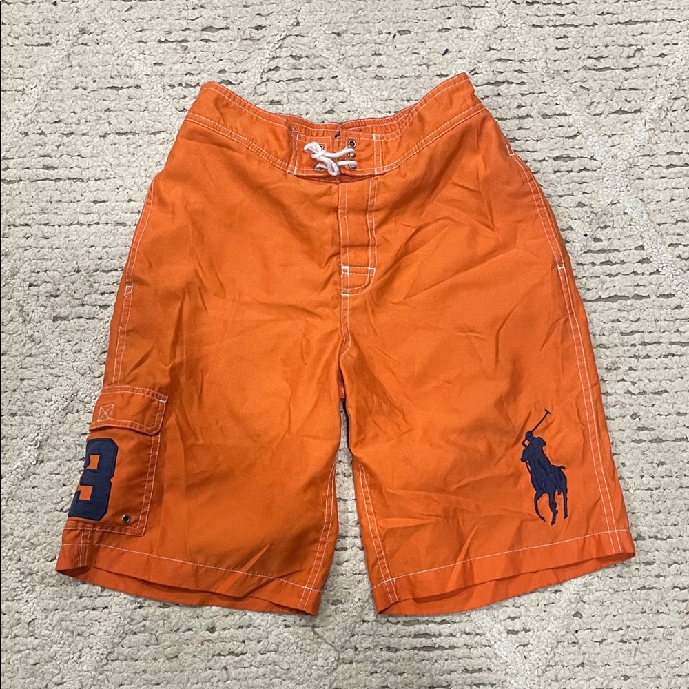 Orange Polo Ralph Lauren Swim Shorts size large 14-16 yrs old